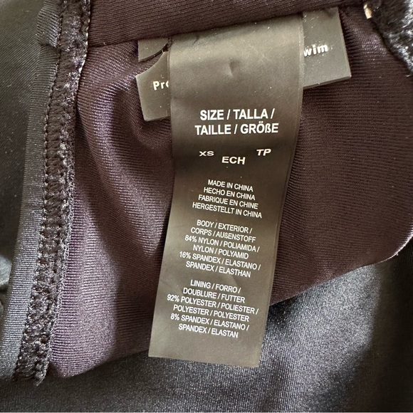 Proenza Shoulder Black Bandeau Side Tie One Piece Swimsuit Size XS - Picture 7 of 9